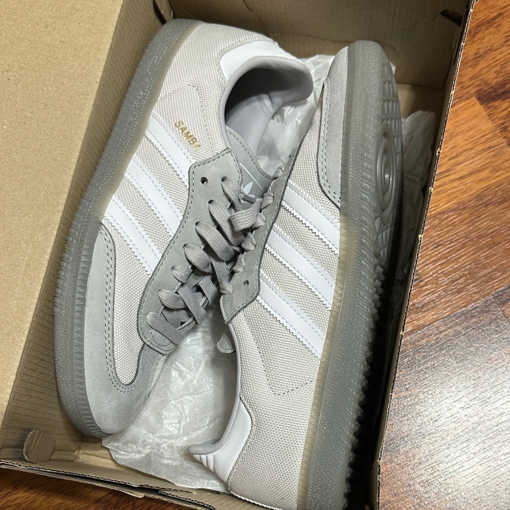 Adidas Classic Gray and White Sneakers